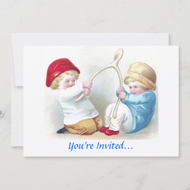 Invitation Wishbone Wanksgiving Vintage (Devant)