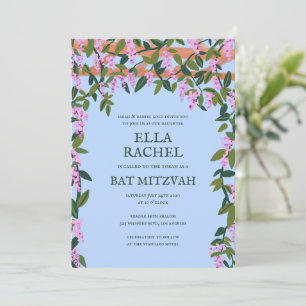 Invitation Wisteria Custom B'nai Bat Bar Mitzvah QR Code