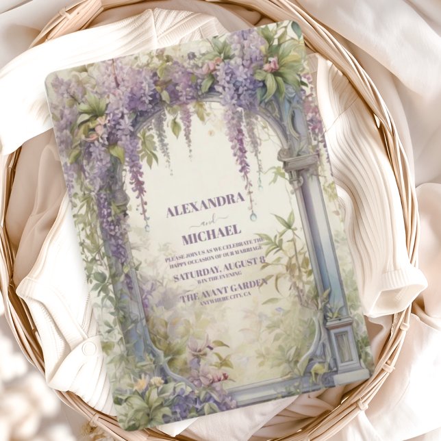 Invitation Wisteria Garden Arch Wedding (Créateur téléchargé)