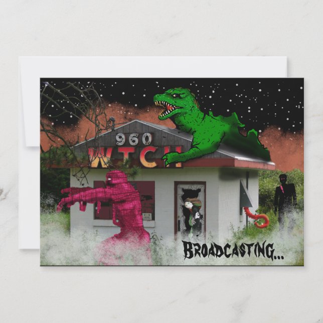 Invitation WiTCH RADIO (personnalisable) par Slipperywindow I (Devant)