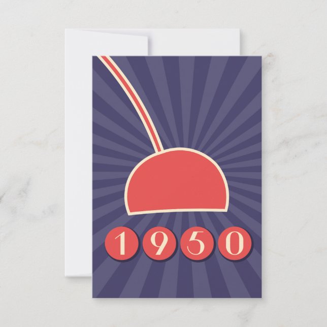 Invitation with a 1950 inspo-vintage  (Front)