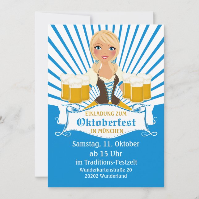 Invitation Witress with Beer Stein (Devant)