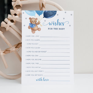 Invitation Wives for the Baby shower Teddy Bear Card