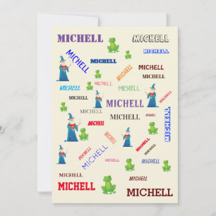 Invitation Wizard Frog Fairy Tale Mot Cloud Nom Collage