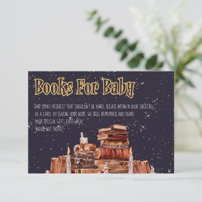Invitation Wizard Magic Night Baby showers Livres Pour Baby C (Debout devant)