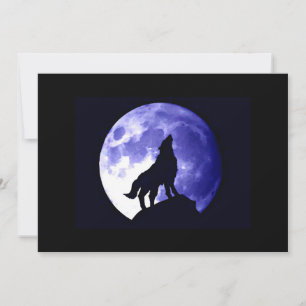 Invitation Wolf Howling à l'invitation de la lune