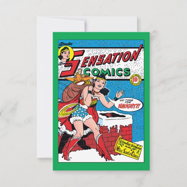 Invitation Wonder Woman Livrer Des Jouets (Devant)