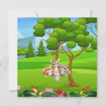 Woodland Baby Animals Baby Bib — Cute Forest Frien