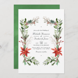 Invitation Woodland Christmas QR Code RSVP Mariage