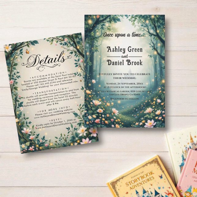 Invitation Woodland Enchanted Forest Fairytale Mariage (Créateur téléchargé)