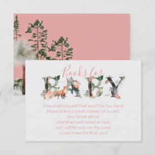 Invitation Woodland Forest Books for Baby shower girl