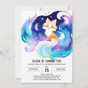 Invitation Woodland Fox Magie Anniversaire