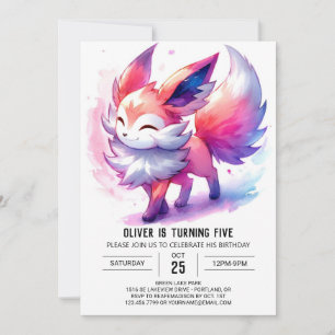 Invitation Woodland Printable Renard Anniversaire