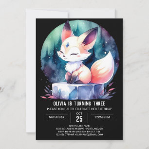 Invitation Woodland Printable Renard Anniversaire