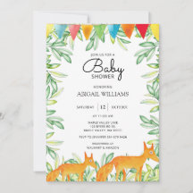 Woodland Safari Fox Mère & Baby shower bébé