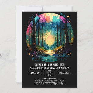 Invitation Woods Aventure Mystical Anniversaire