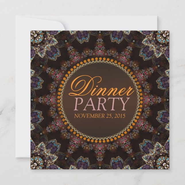 Invitation World Earth Aztec Dinner Party (Devant)
