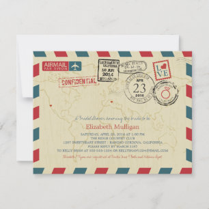 Invitation World Traveller Airmail   Fête des mariées en Cali