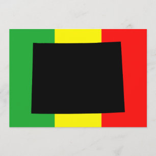 Invitation Wyoming avec des couleurs Rasta