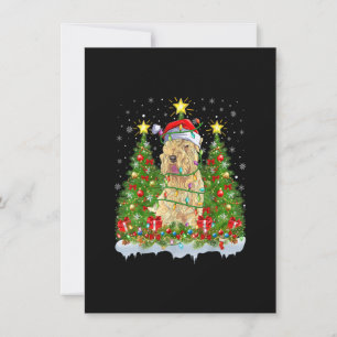 Invitation Xmas Lights Père Noël Wheaten Terrier Chien Christ