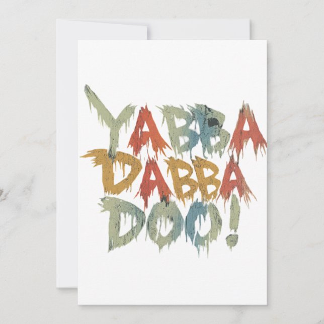 Invitation Yabba dabba doo ! (Devant)