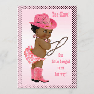 Invitation Yee-Baie d'aubépine ! Petit baby shower ethnique