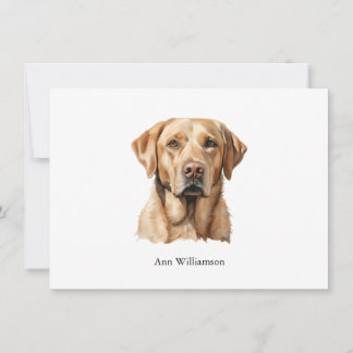 Invitation Yellow Labrador Retriever Note Card