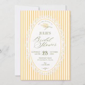 Invitation Yellow vintage choquette bridal shower