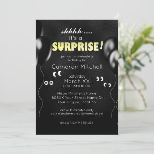 Invitation Yeux de dessin animé dans la fête surprise drôle d