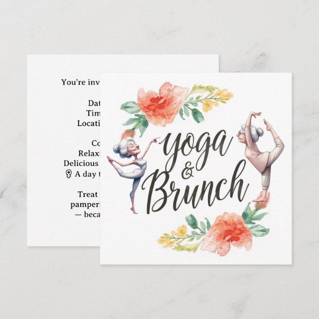 Invitation Yoga et Brunch (Devant / Derrière)
