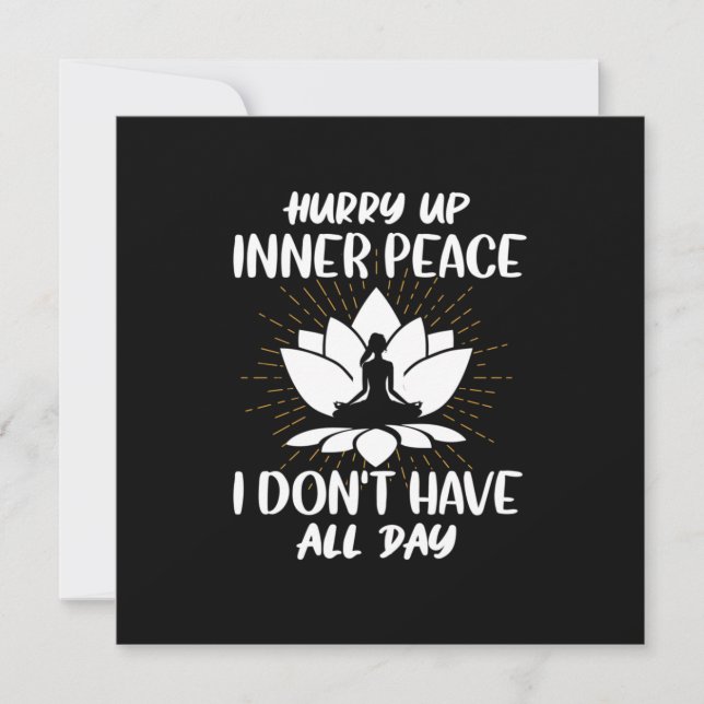 Invitation Yoga Lover | Yoga Je N'Ai Pas Toute La Journée (Devant)