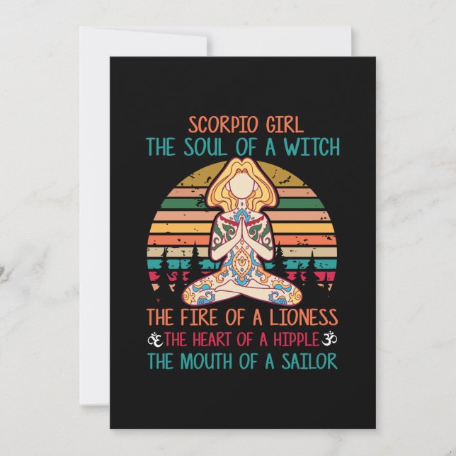 Invitation Yoga Lover | Yoga Scorpio Girl (Devant)