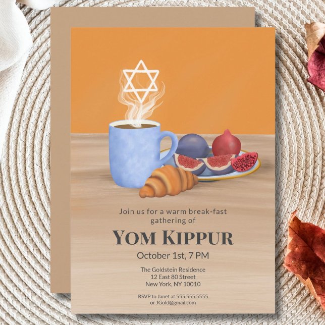 Invitation Yom Kippour : rupture du jeûne : Café, Grenades (Créateur téléchargé)