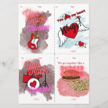 You Rock Cut & Share Kids Valentine's Day Cards
