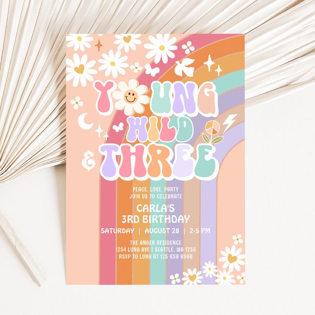 Invitation Young Wild et Three Super 3e anniversaire (Créateur téléchargé)