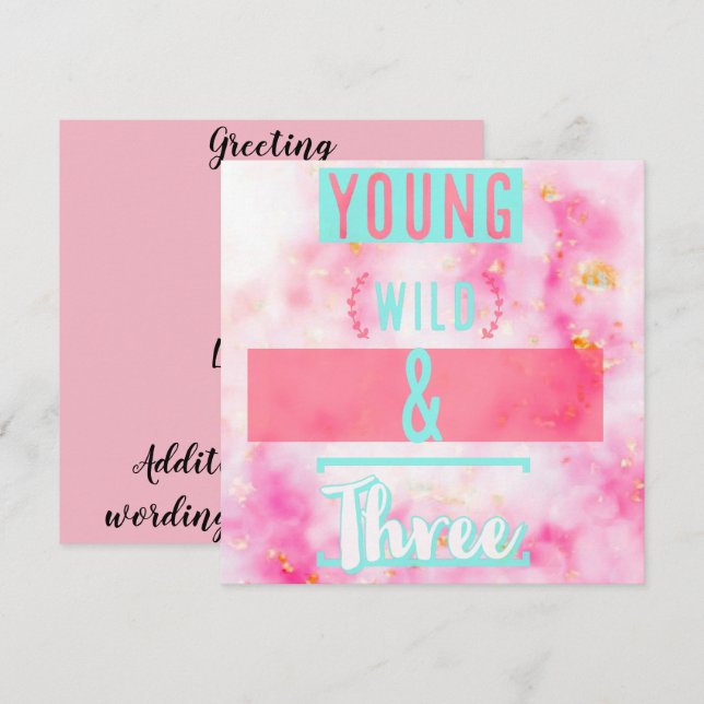 Invitation Young Wild et trois (Devant / Derrière)