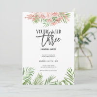 Young Wild Three Watercolor Flowers 3e anniversair