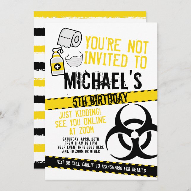 Invitation You're not invited (Devant / Derrière)