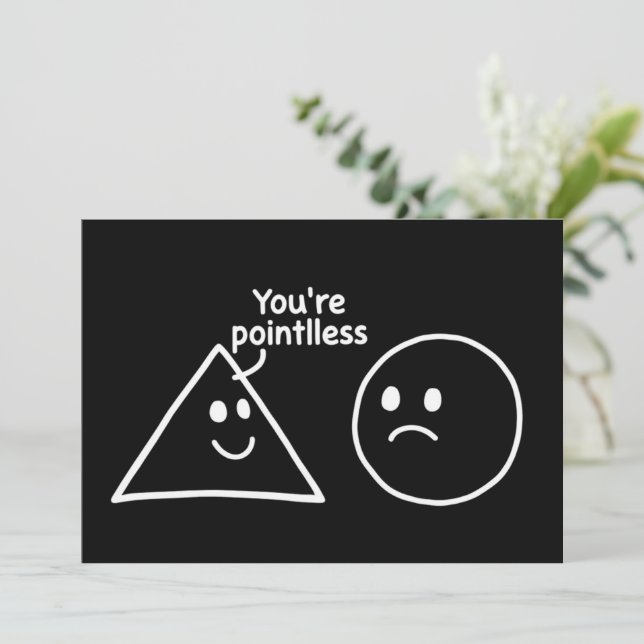 Invitation You're Pointless Geometric Shapes Funny Humor (Debout devant)
