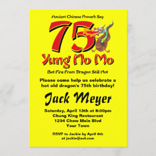 Invitation Yung No Mo 75e anniversaire