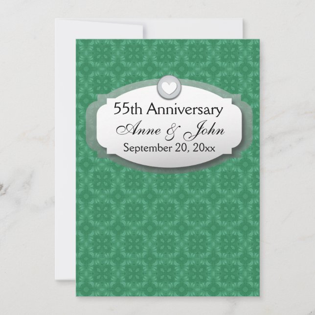Invitation Z28 Émeraude 55e Anniversaire (Devant)