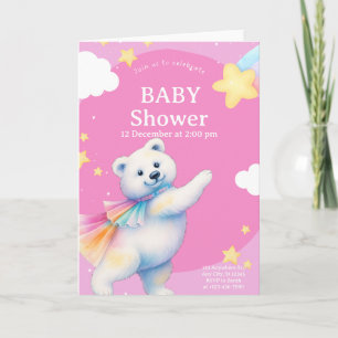 Invitation Zarah l'ours polaire dansant Baby Shower