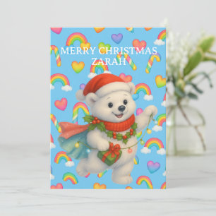Invitation Zarah l'ours polaire qui danse — Noël des enfants