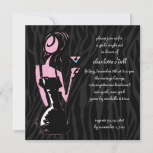 Invitation zebra black;