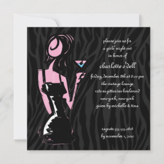 Invitation zebra black;