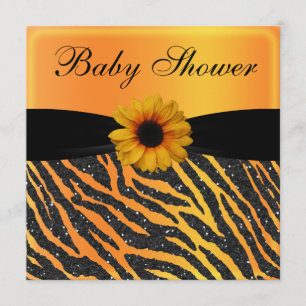 Invitation Zebra, Parties scintillant Poster de animal de tou