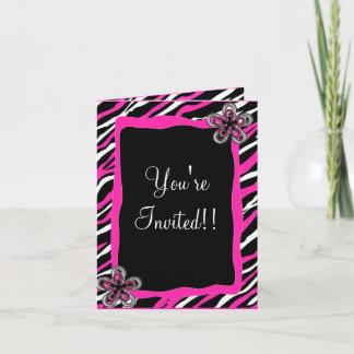 Invitation Zebra Print