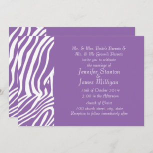 Invitation Zebra skin motif