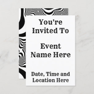 Invitation Zebra Stripes