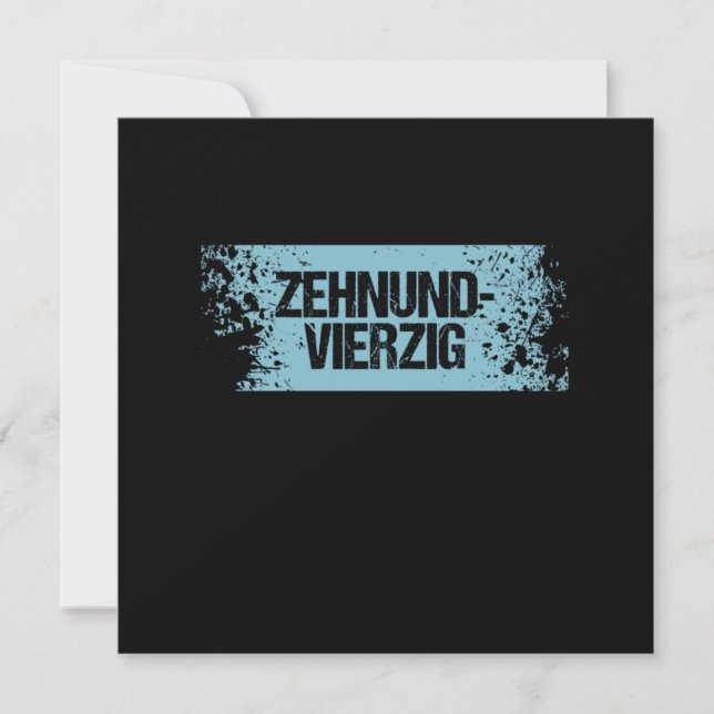 Invitation Zehnundvierzig 50 e anniversaire Cadeau (Devant)